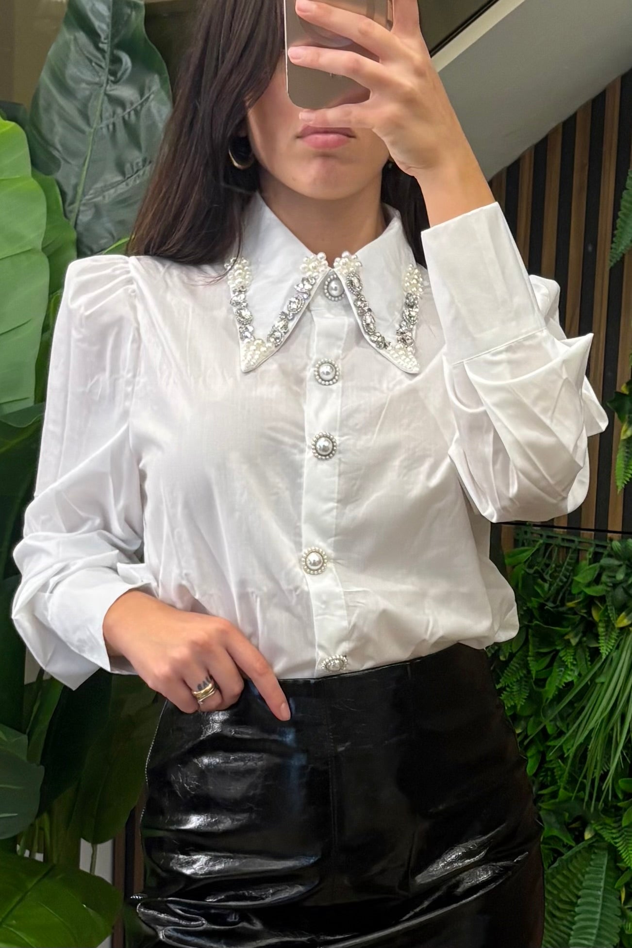 Camicia colletto gioiello