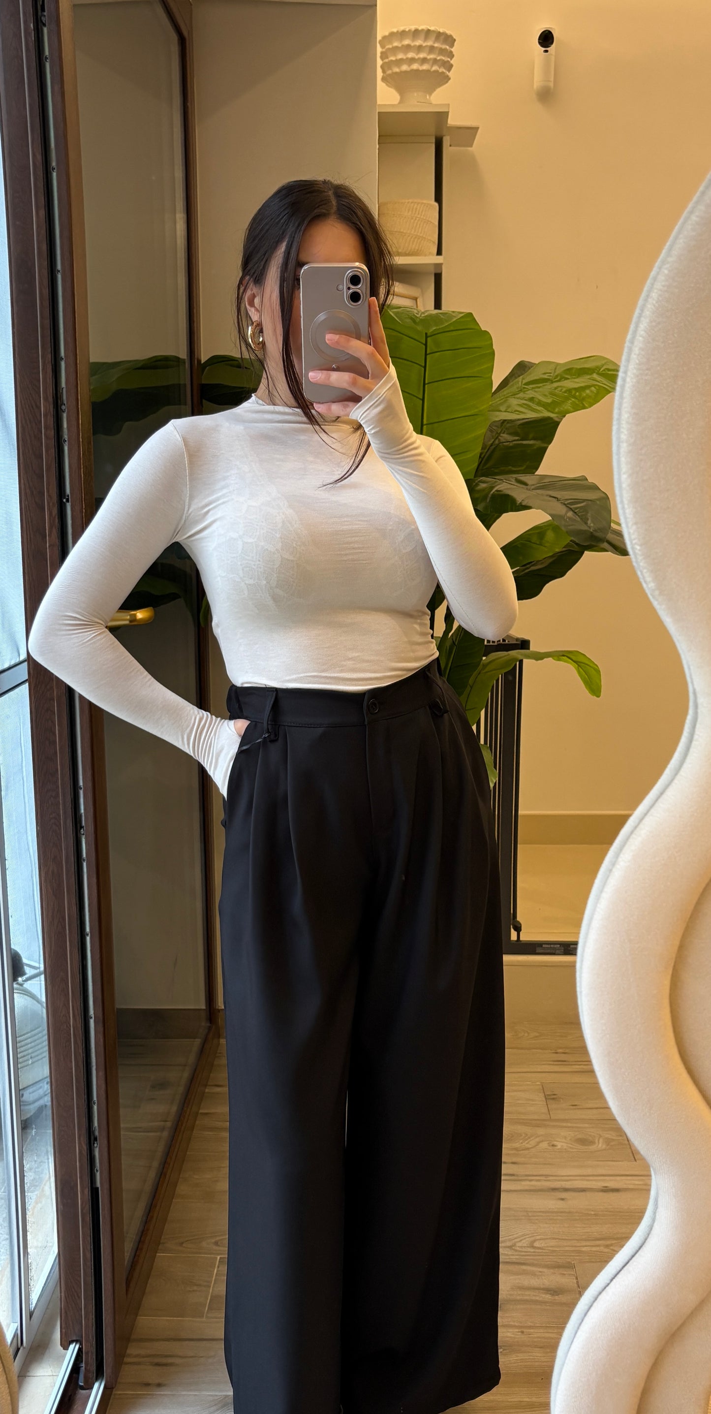 Pantalone Wide Fit Taupe