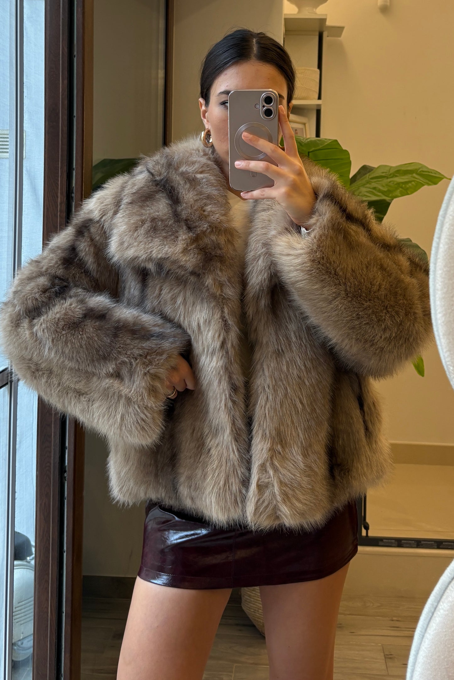 ✨ Giacca in eco pelliccia effetto volpe