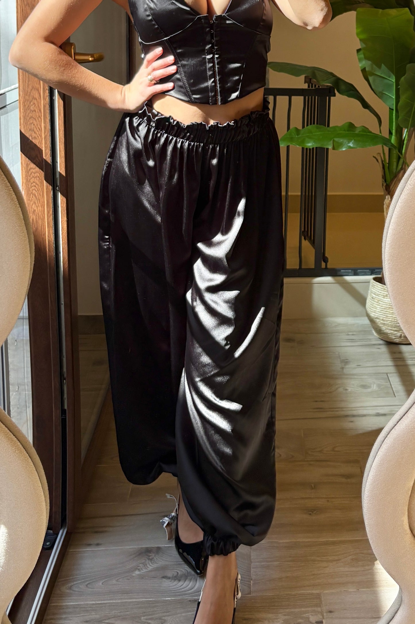 Pantalone Satin Black – Glam & Comfy