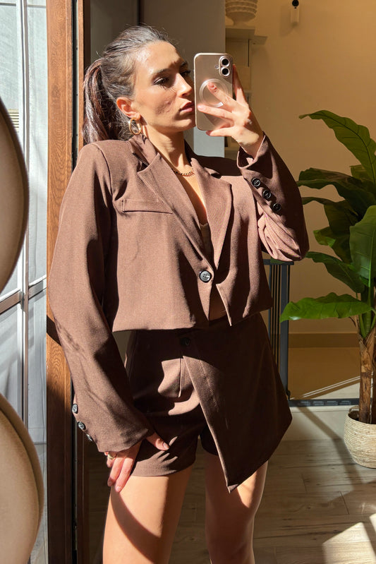 Completo Cropped Chocolate