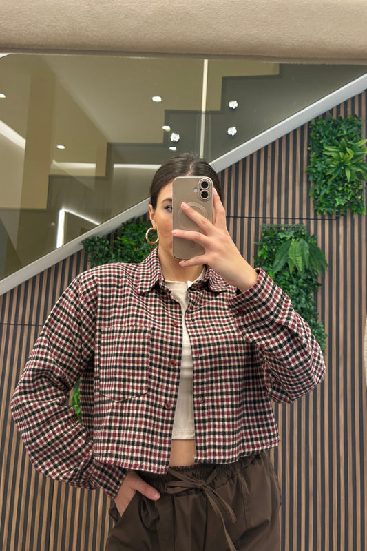 Camicia Cropped a Quadri