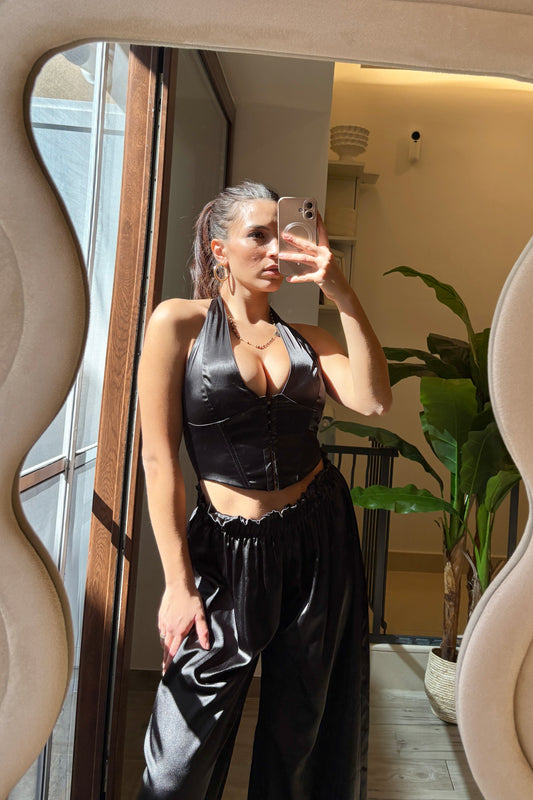 Pantalone Satin Black – Glam & Comfy